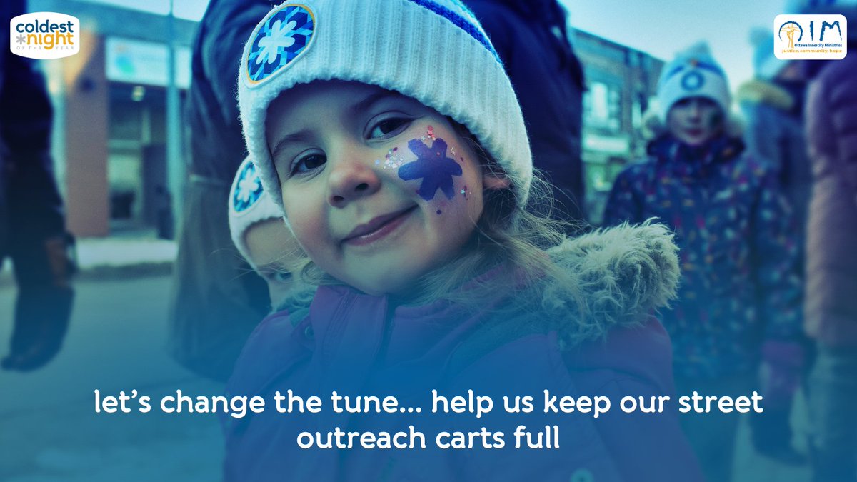 Let's change the tune this year for #CNOY! 🎶 On February 22, join us for a winterrific event the whole family will enjoy 🥰 Help us keep our outreach carts full by donating to a team or raising funds. Visit our website to learn more 👉 ottawainnercityministries.ca/cnoy 

#OIM #Ottawa