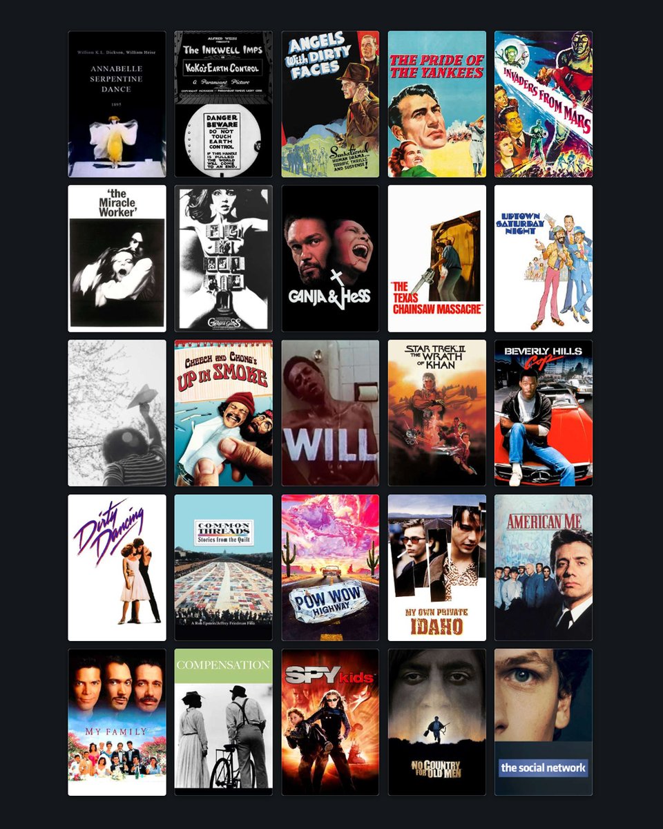 The Library of Congress National Film Registry has announced this year's 25 new additions to the registry.

View the list: boxd.it/BjhTE