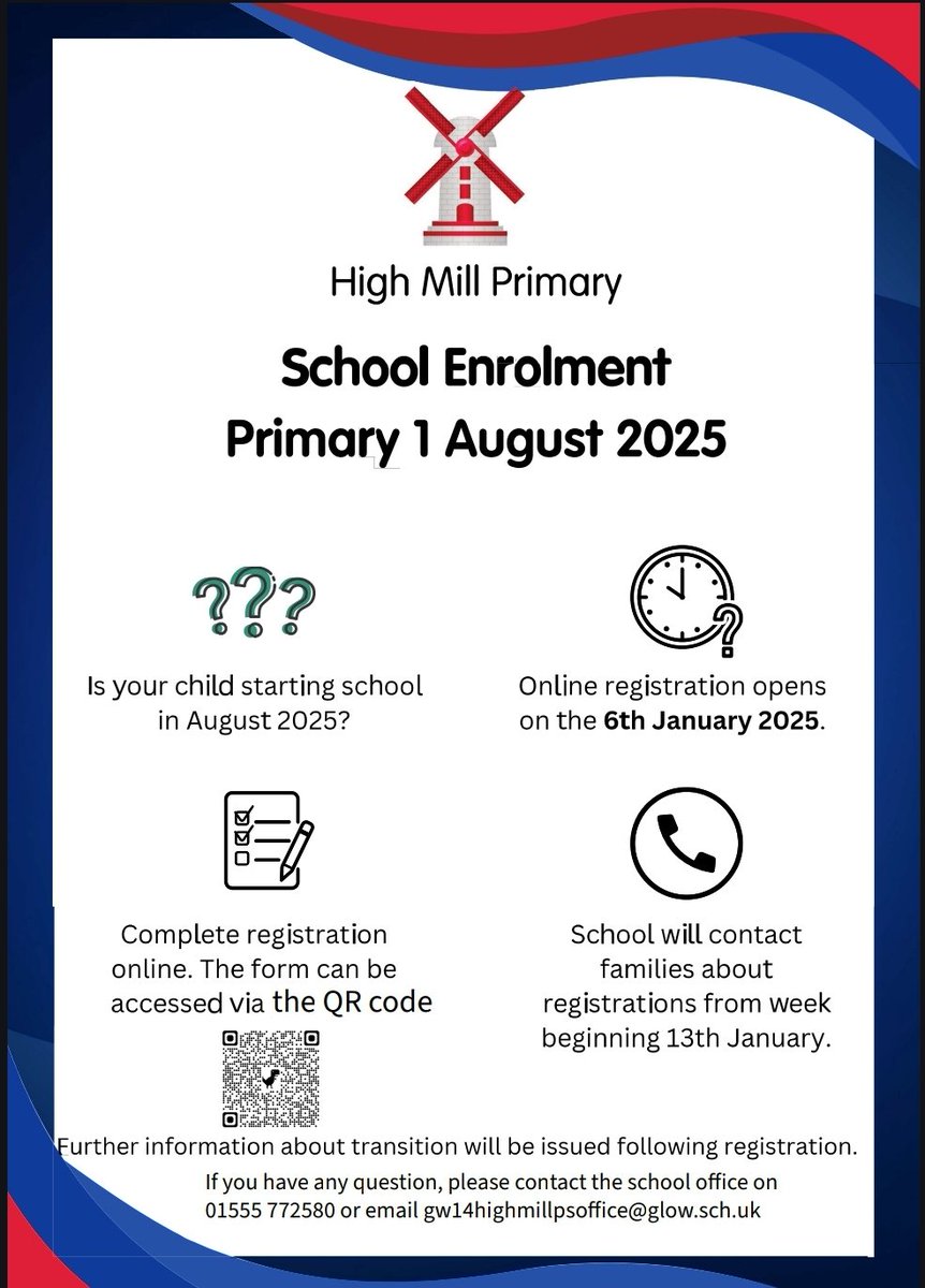 Enrolment for P1 starts in January, use the link below to find out more about enrolling your child for school
southlanarkshire.gov.uk/info/200186/pr…