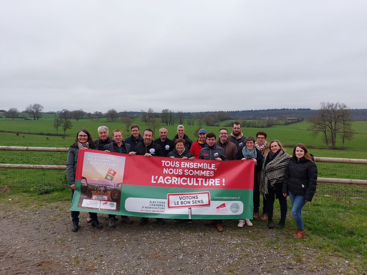 fdsea72's tweet photo. [Élections chambres d'agriculture 2025 🗳️]

➡️ Aujourd'hui, la FDSEA de la Sarthe et Jeunes Agriculteurs Sarthe ont officiellement présenté leurs listes de candidats et leur programme pour les élections à la Chambre d'Agriculture, qui se tiendront du 7 au 31 janvier 2025 📅 https://t.co/I2SXZXaxwC