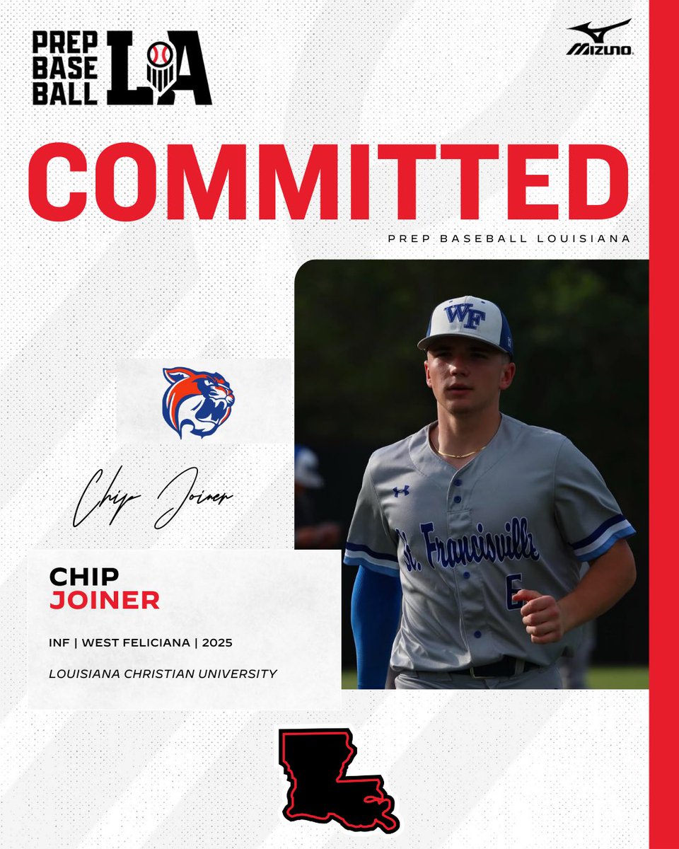 Prep Baseball Louisiana (@prepbaseballla) on Twitter photo Congratulations to 2025 Chip Joiner (West Feliciana HS) on his commitment to Louisiana Christian University. Joiner is the 2️⃣2️⃣nd commit from our Senior Games event. #BeSeen
<a href="/AlexArmandPBR/">Alex Armand</a> | <a href="/Tyler__Leary/">Tyler Leary</a>
👤 loom.ly/ZY8y6AM Congratulations to 2025 Chip Joiner (West Feliciana HS) on his commitment to Louisiana Christian University. Joiner is the 2️⃣2️⃣nd commit from our Senior Games event. #BeSeen
<a href="/AlexArmandPBR/">Alex Armand</a> | <a href="/Tyler__Leary/">Tyler Leary</a>
👤 loom.ly/ZY8y6AM
