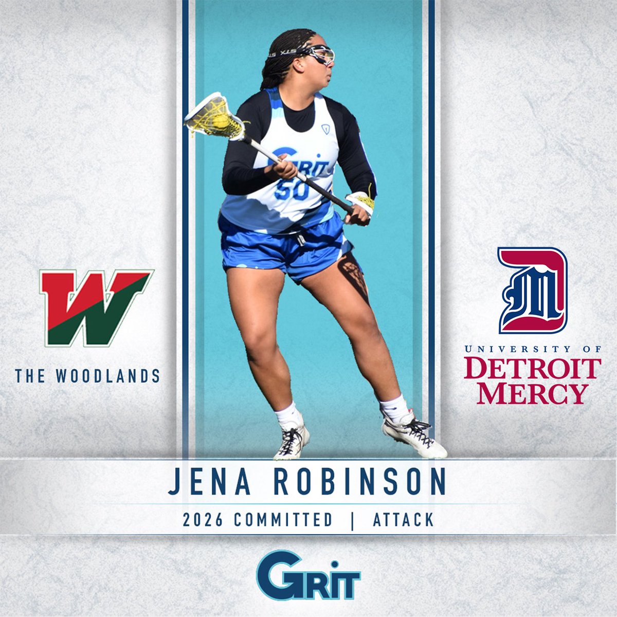 Congratulations to Jena Robinson (‘26, A, Woodlands) on her commitment to DETROIT MERCY! 

#PlayGRITLax