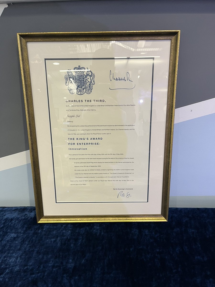 The Lieutenancy of South Yorkshire (@lieutenancysy) on Twitter photo Delighted to present a 6th <a href="/TheKingsAwards/">The King's Awards</a> for Enterprise to Gripple Ltd, this is their 3rd Innovation award.
Employee owned with a genuine social responsibility it continues to go from strength to strength.
My thanks to Hugh Facey and all the team for making me so welcome Delighted to present a 6th <a href="/TheKingsAwards/">The King's Awards</a> for Enterprise to Gripple Ltd, this is their 3rd Innovation award.
Employee owned with a genuine social responsibility it continues to go from strength to strength.
My thanks to Hugh Facey and all the team for making me so welcome