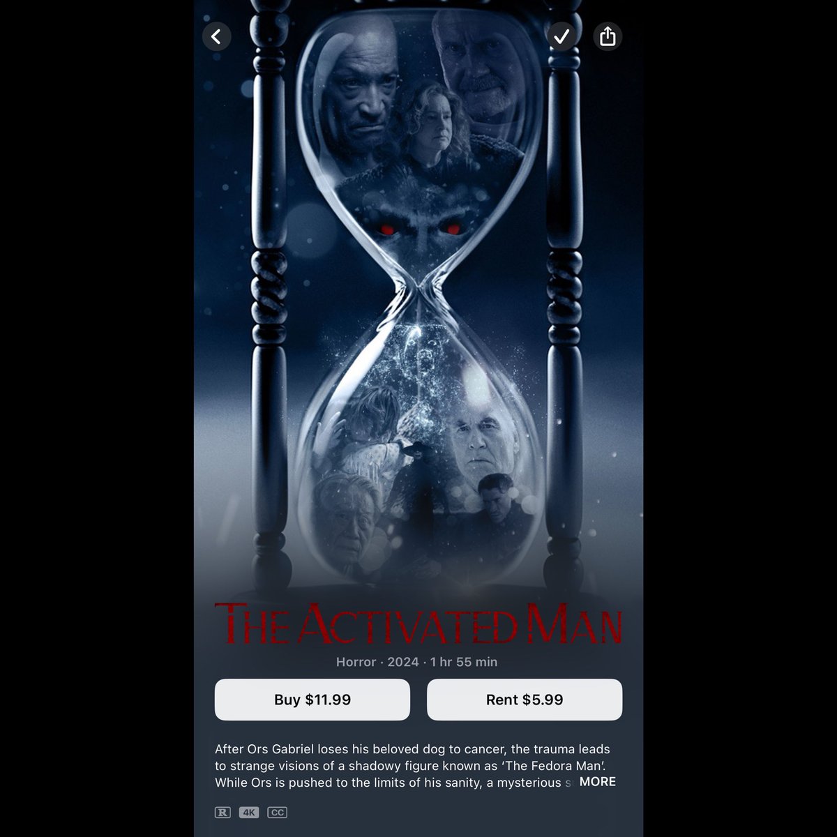 iivanarojas's tweet photo. The ACTIVATED MAN is now out in select theaters and also available on dig platforms. My first horror starring Tony Todd,Andrew  Keegan, Sean Young, and Kane Hodder. https://t.co/AHLXFQwra3