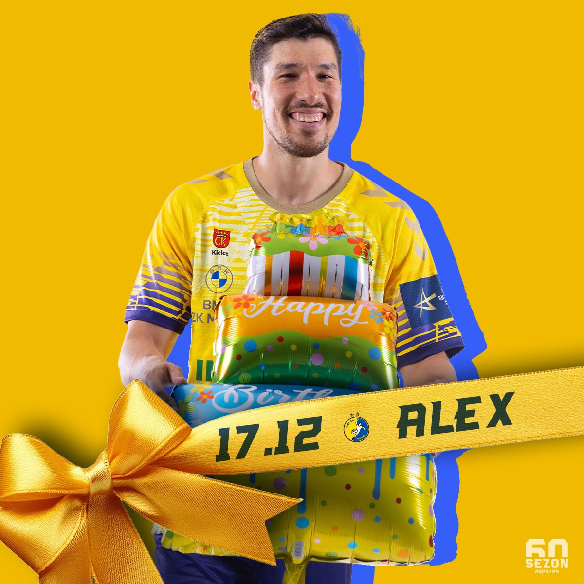 Industria Kielce (@kielcehandball) on Twitter photo Dziś urodziny naszego kapitana <a href="/AlexDujshebaev/">Alex Dujshebaev</a>! 🥳🎁
Dużo zdrowia, szczęścia w życiu prywatnym i prowadź nas do samych zwycięstw! 🏆
💯 lat! 🎂
Czego chcielibyście życzyć Alexowi?🤔
#gramyRAZEM #dawajDAWAJ Dziś urodziny naszego kapitana <a href="/AlexDujshebaev/">Alex Dujshebaev</a>! 🥳🎁
Dużo zdrowia, szczęścia w życiu prywatnym i prowadź nas do samych zwycięstw! 🏆
💯 lat! 🎂
Czego chcielibyście życzyć Alexowi?🤔
#gramyRAZEM #dawajDAWAJ