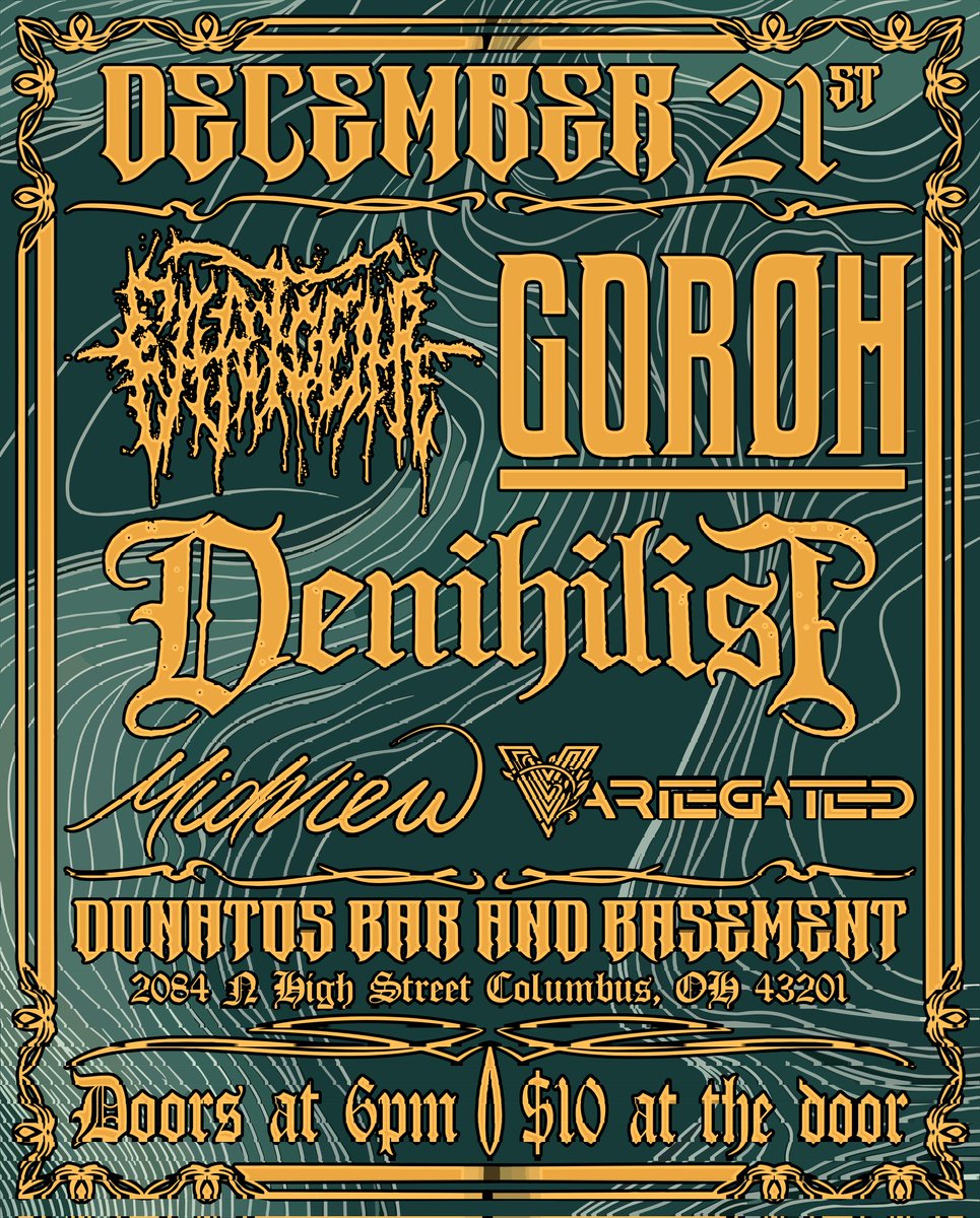 Columbus! This Saturday we end 2024 with an absolute banger. Come party, Deathcore, Pop Punk, and Ohio State football, God bless the USA.