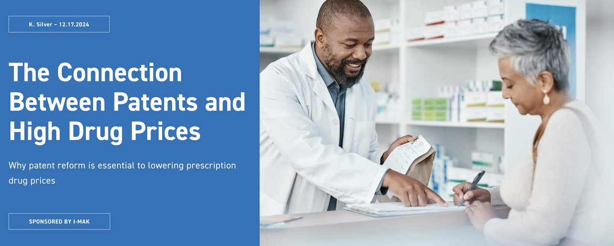 📊 NEW: We partnered with <a href="/politico/">POLITICO</a> to examine why patent reform is essential to lowering prescription drug prices in the U.S.

<a href="/realtahiramin/">Tahir Amin</a>, <a href="/snehadave98/">Sneha Dave</a>, and <a href="/megmon4/">Meg Jones-Monteiro</a> break down the problem and explain what reforms are needed.

🔗 politi.co/4goWfiD