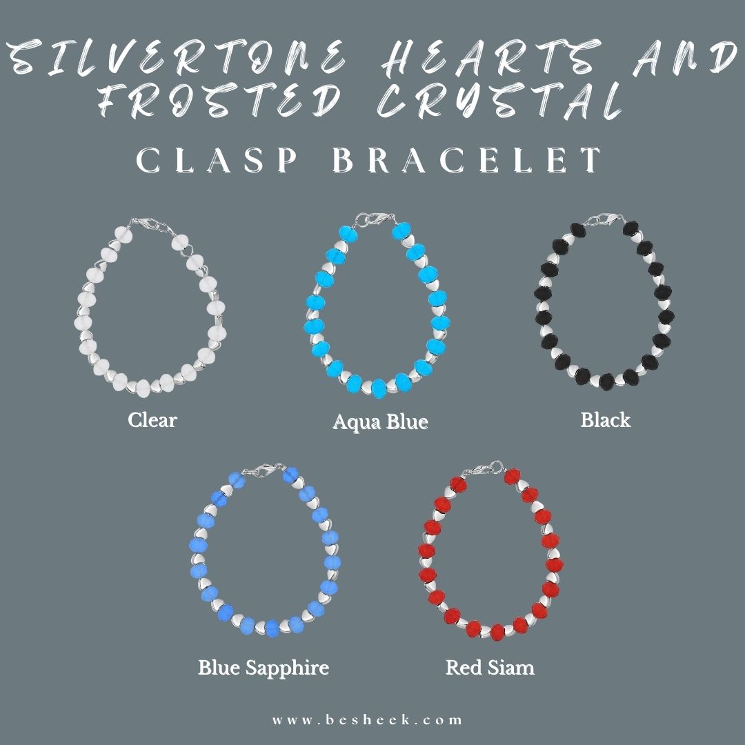 BeSheek's tweet photo. Love at first clasp! Adorn your wrist with our Silvertone Hearts &amp; Frosted Crystal Clasp Bracelet — the perfect blend of elegance and charm.💎

🛍️ Shop now: https://t.co/04E0s8fdtN

#ElegantJewelry #FashionBracelet #CrystalJewelry #HeartsBracelet #TimelessStyle #JewelryLovers https://t.co/8Pab3EaZAh