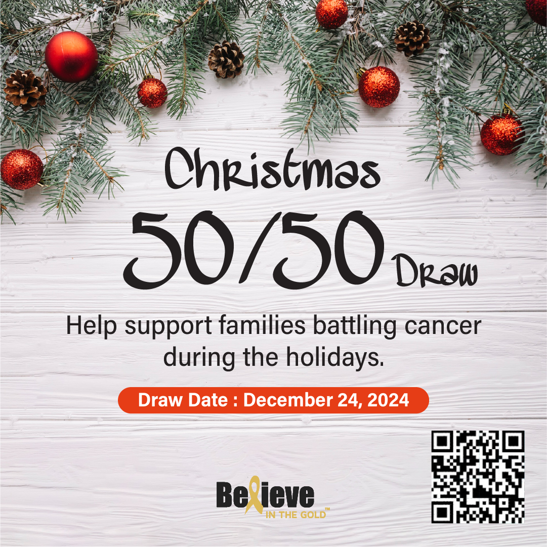 BelieveCCA's tweet photo. 🎄 Make a Difference &amp; Win Big!

This holiday season, purchase your 50/50 tickets to support families battling childhood cancer. 💛

🎟 Tickets:
20 for $20 | 5 for $10 | 1 for $5
💰 Draw Date: Dec 24, 2024

Your support brings hope and joy to families in need. 💛 https://t.co/LSX0cm89Zy