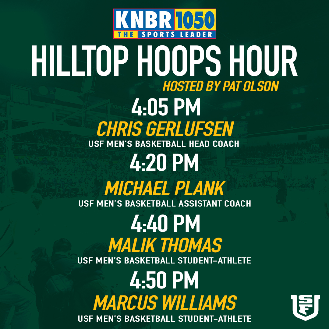 Join me today at 4:00 on <a href="/KNBR/">KNBR</a> 1050am as we talk <a href="/USFDonsMBB/">San Francisco Men's Basketball</a> and @WCCHoops with <a href="/CoachCeeGee/">Chris Gerlufsen</a>, <a href="/coach_plank/">Coach Plank</a>, <a href="/M_Chosen1/">Malik Thomas</a> and <a href="/marcusssbuckets/">Marcus Williams</a>. 

knbr.com/listen-live-on…

#USFDons / #WCCHoops