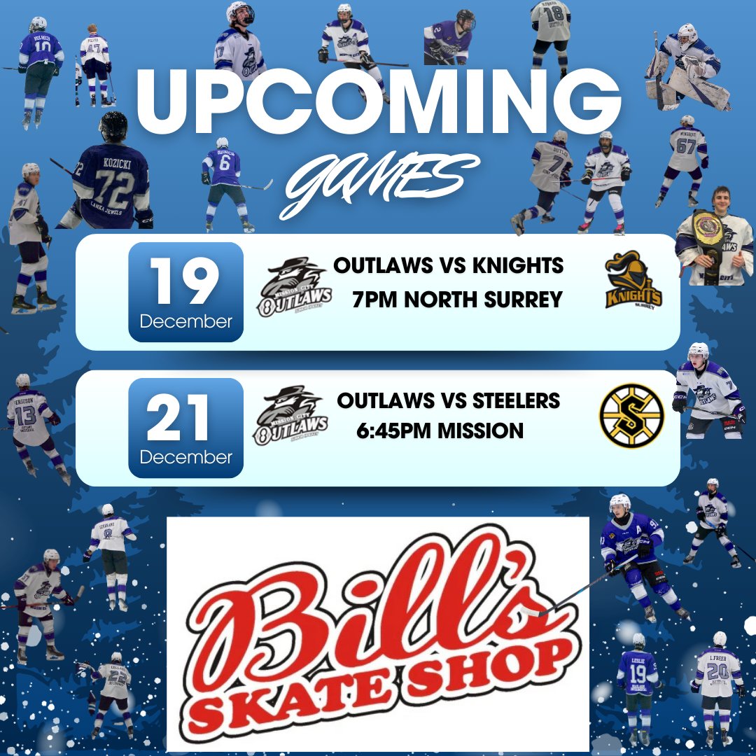 The Outlaws are on the road Thursday vs the Knights, then back home for our final home game of 2024 Saturday, hosting the Steelers. Can’t make the games? As always, catch them here Outlawshockey.mixlr.com FREE Audio Only and Flohockey.com LIVE streaming video broadcast