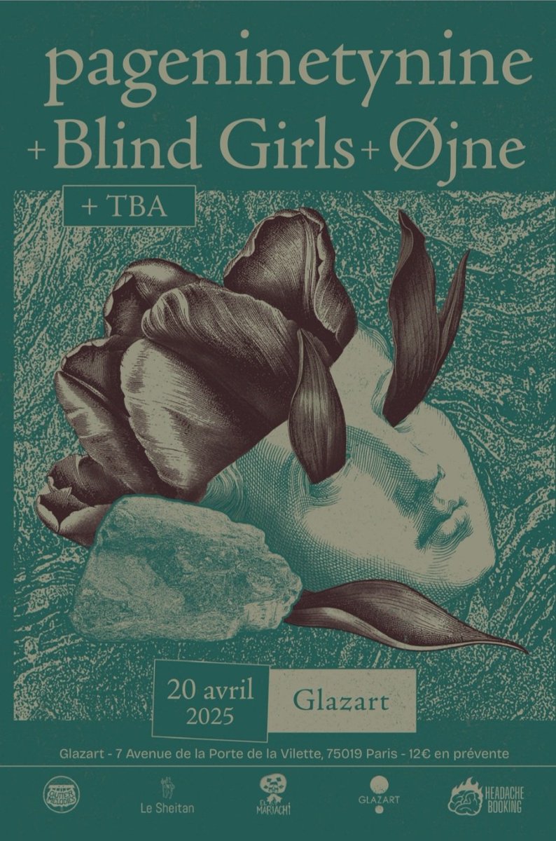 Première date annoncée ! 
Trop heureux de pouvoir dire, on organise Pageninetynine avec Blind Girls et Øjne ! ❤️
Vraiment je suis trop trop content ! 🫶