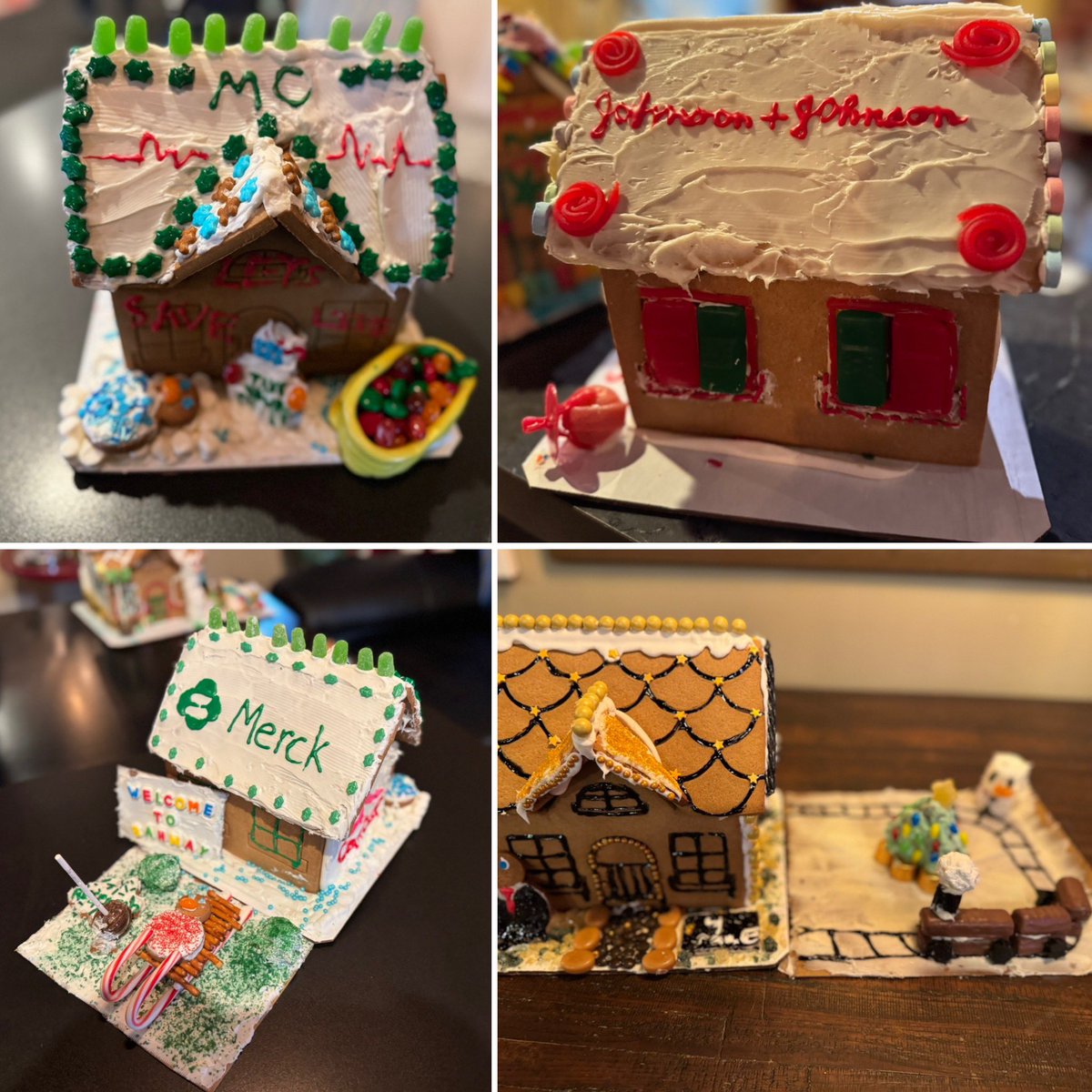NE_HSBusAcademy's tweet photo. The Annual Business Academy Gingerbread Competition took place last night! The Members had to design and create corporations that are headquartered in NJ! 🎄 https://t.co/IUHpul1ozR