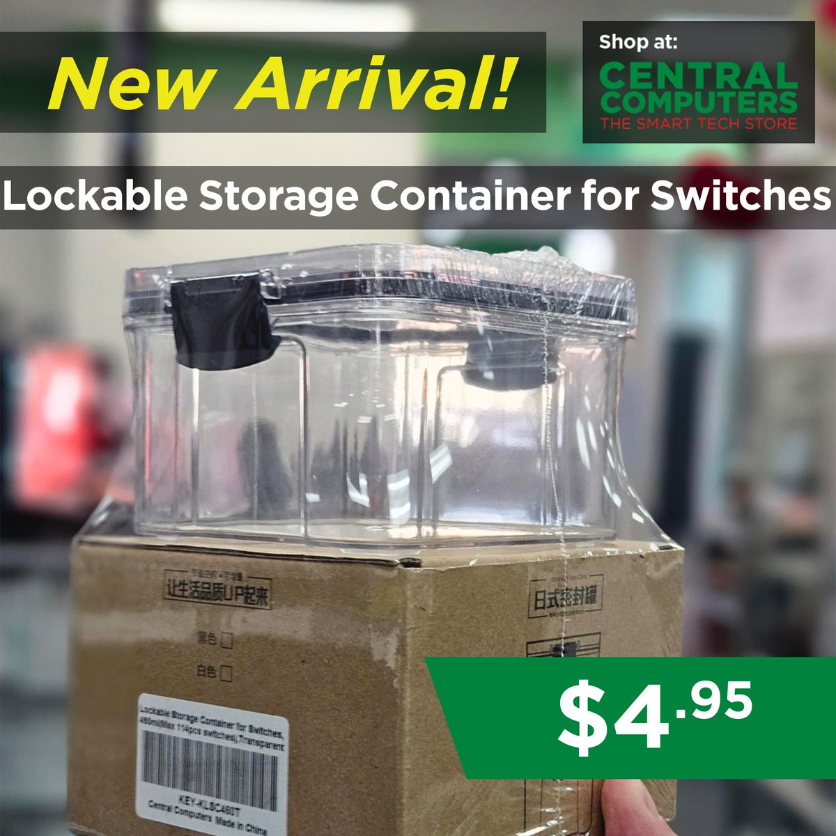centralcomputer's tweet photo. 🆕 Keep your switches secure and organized! 🔒
Lockable Storage Container for Switches—perfect for storing switches in style. It's transparent, sturdy, and only $4.95!
https://t.co/ohJXP0hssq
#MechanicalKeyboards #SwitchStorage #OrganizedSetup #CentralComputers https://t.co/Yd0IkYbswc