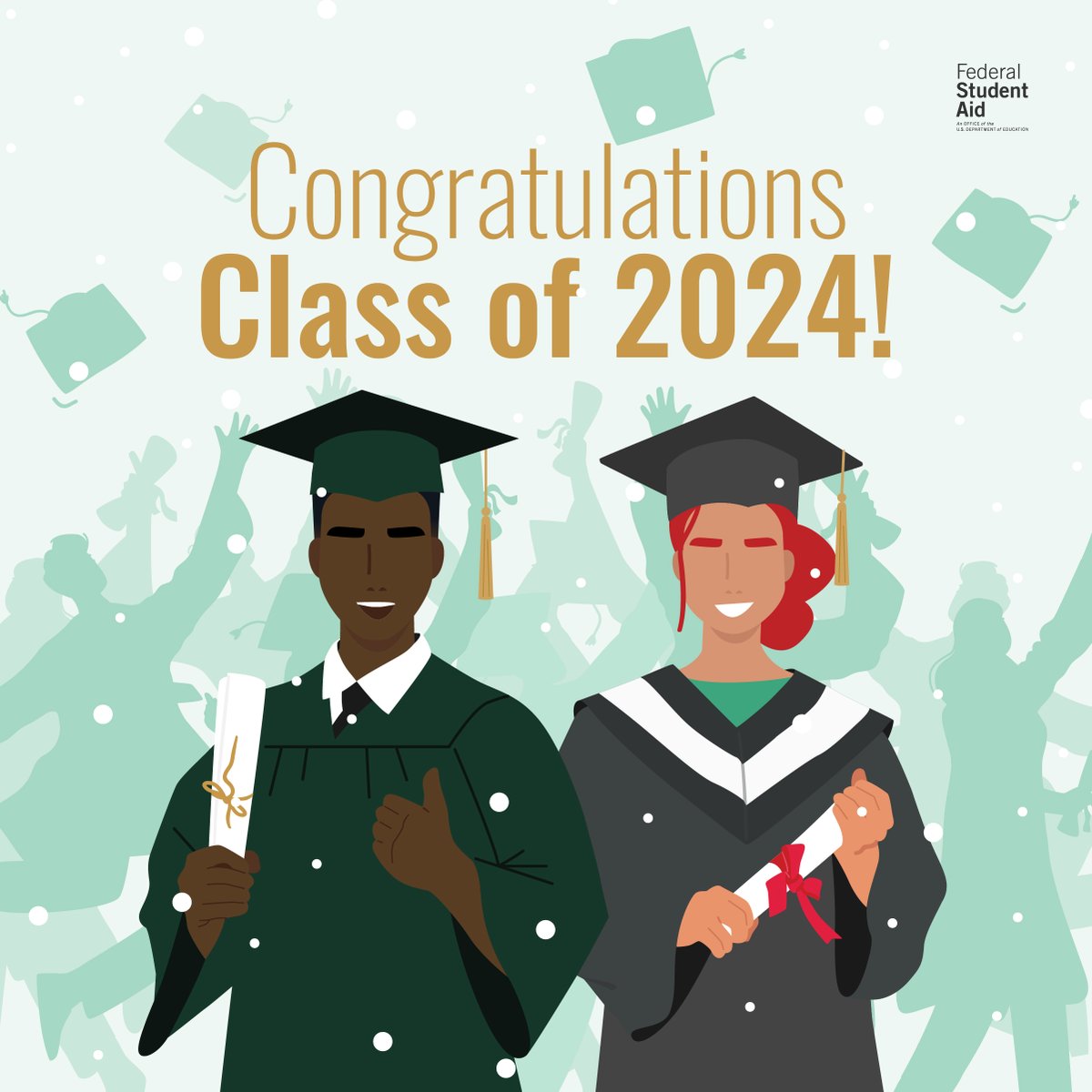 Congratulations, December 2024 grads! You’ve earned it. 🥂
Remember that you have a six-month grace period before you need to start repaying your Direct Subsidized and Unsubsidized Loans. StudentAid.gov/manage-loans/r…