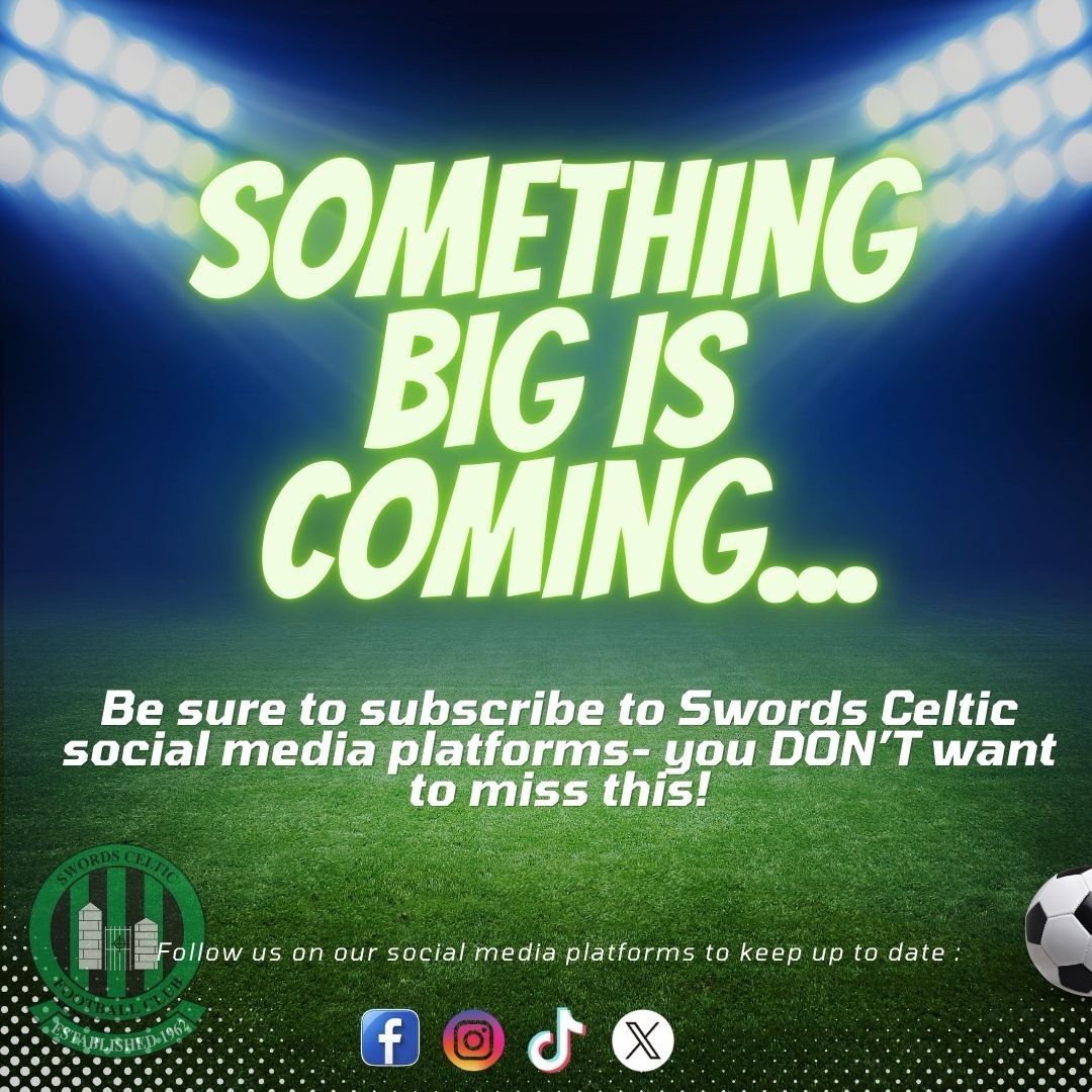 A fantastic event is on the cards for 2025 - more details coming soon!

🟢⚫️⚽️🟢⚫️

#SwordsCelticFC
#SCFCThisIsOurClub