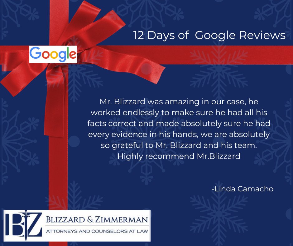 BlizzardLawFirm's tweet image. We’re halfway through our 12 Days of Google Reviews! 🎶 On the sixth day of reviews, our clients gave to us... six glowing praises! #bzlaw #abilenetx  #12daysof reviews
