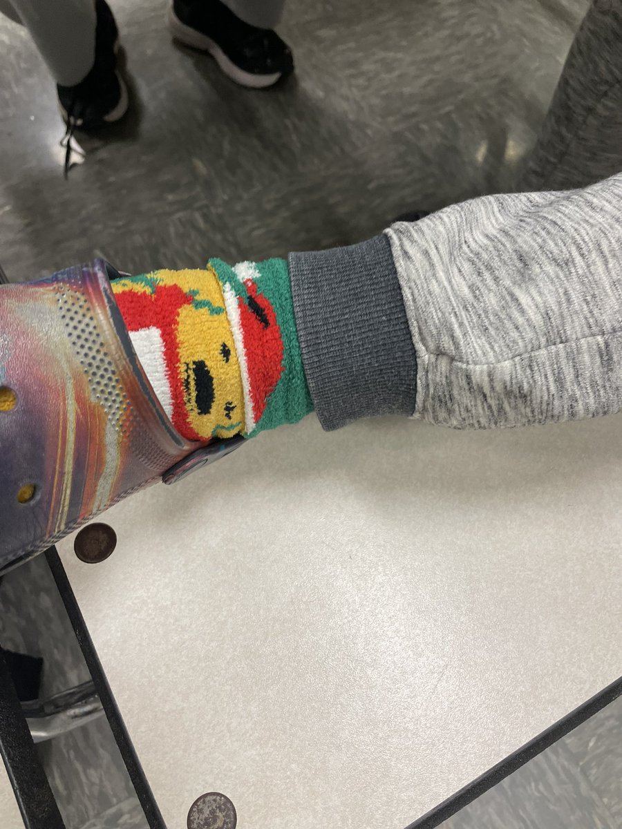 Holiday spirit week day two: holiday sock day! #ParkSharks #HolidaySpirit #ItsWorthIt