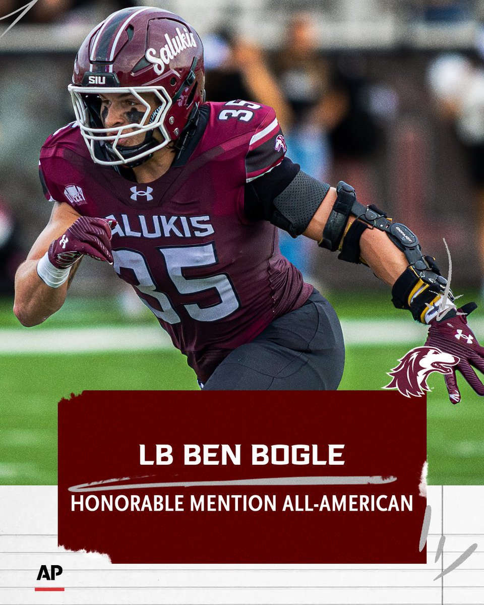 Congrats <a href="/BenBogle3/">Ben Bogle</a> on earning AP All-American honorable mention honors. First #Salukis LB to earn the award since Brandin Jordan in 2009.