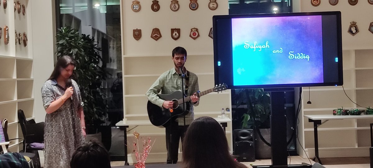 Safiyah and Siddiq singing songs of strength and support <a href="/UK_ACP/">ACP-UK</a> Dr Momotaj Islam's #copingwithmenopause book launch <a href="/TowerHamletsNow/">Tower Hamlets Council</a>