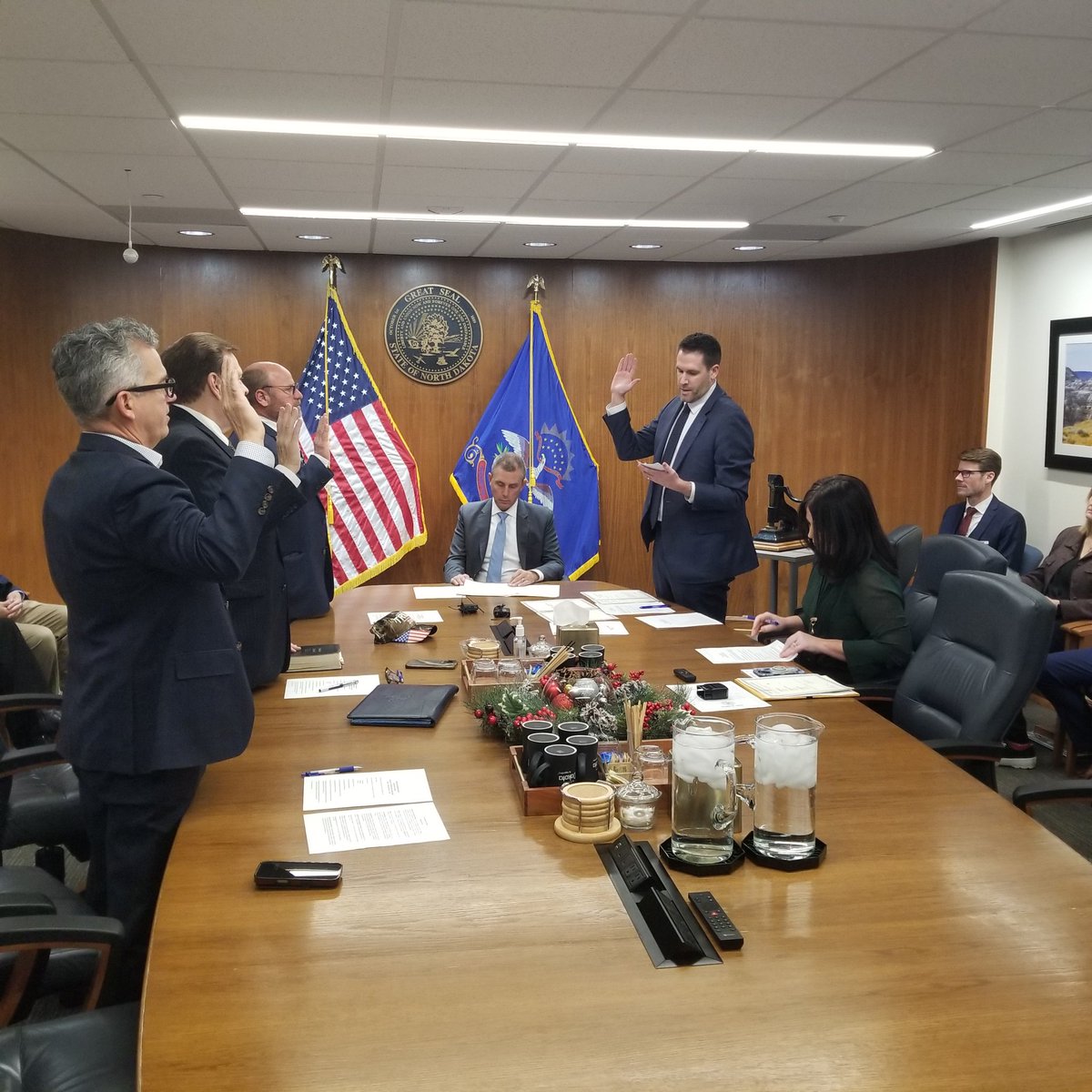 Happening now, North Dakota's 3 electors are at the state capitol to officially cast ballots for Donald Trump. <a href="/KXMB/">KX News</a>