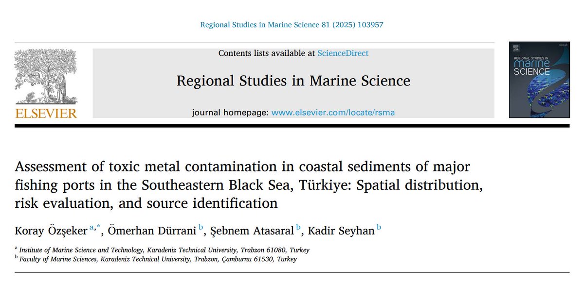 Our first paper of 2025, led by <a href="/seyhankadir1/">prof.dr.kadir seyhan</a> from the <a href="/doorsblacksea/">DOORS Black Sea</a> has been published in Regional Studies in Marine Science (Q2). A few more such publications are on the way.
For full manuscript access authors.elsevier.com/c/1kF4O8MvAt-s…