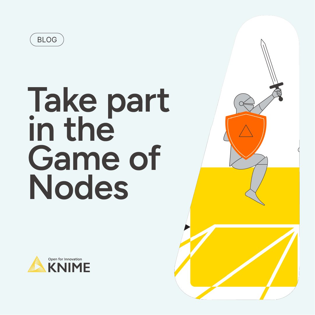 Game of Nodes is back! ⚔️

Think of it as the World Cup ⚽  but with data and no-code/low-code solutions. 🤓

Does your team have what it takes to win the Game of Nodes and claim the ultimate prize — the Golden Node? 🏆

⚔️ Find out how to join the action: knime.com/blog/game-of-n…