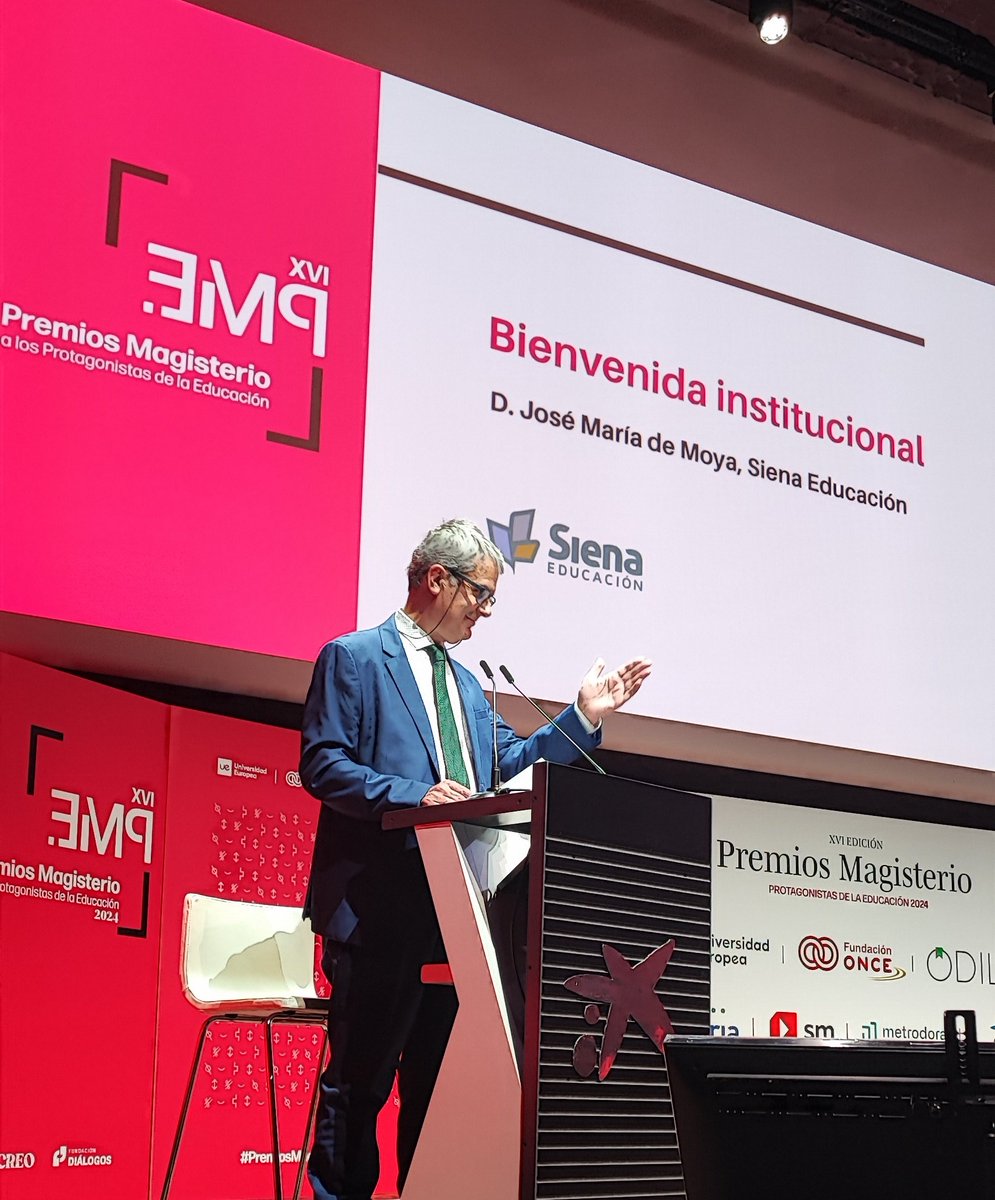 Magisnet's tweet image. @josemariademoya en la bienvenida institucional de los #PME2024 🏆
@sienaeducacion