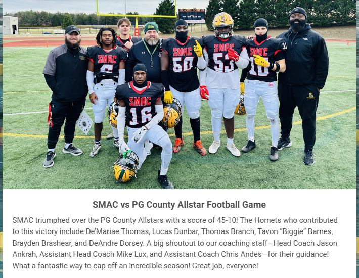 fbCoachLux's tweet photo. Super proud of all these young men!  Great way to cap their high school careers.
#SwarmMills 
#Super6
@BrayBrashear 
@biggiebanes74 
@DeMariaeThomas2 
@ThomasBranch53 
@LucasDunbar2025 
@Deandre6Dorsey 
@candes0 
#notwitterankrah https://t.co/xDDOAnra66