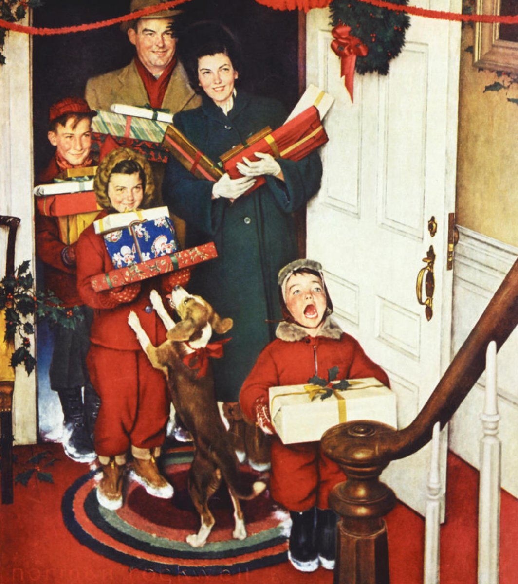 Few artists have captured the innocence and joy of Christmas like Norman Rockwell. 

Let's take a look at some of his works on the Christmas season…🧵