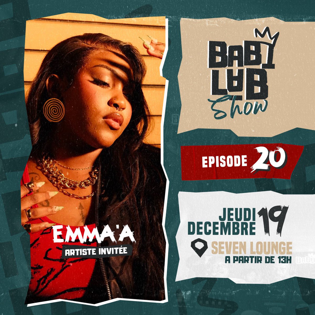babilab_exp's tweet photo. BABILAB SHOW - EPISODE 20
La famille, l’épisode 20 arrive avec une line-up incroyable ! Rendez-vous pour l’enregistrement ce jeudi 19, et il sera disponible sur les plateformes la veille de Noël. Cadeau garanti !

#fortheculture #babilab https://t.co/rXYmMLZAxg
