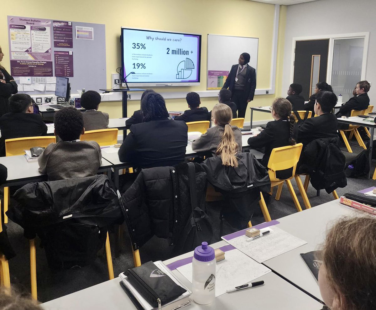 Our Team Ambassadors led their Build Campaigns across the school today, presenting on important themes; 

Year 7: anti bullying 
Year 8: healthy lifestyles 
Year 9: digital literacy

Some future educators in the making! 

💜🌟🐯