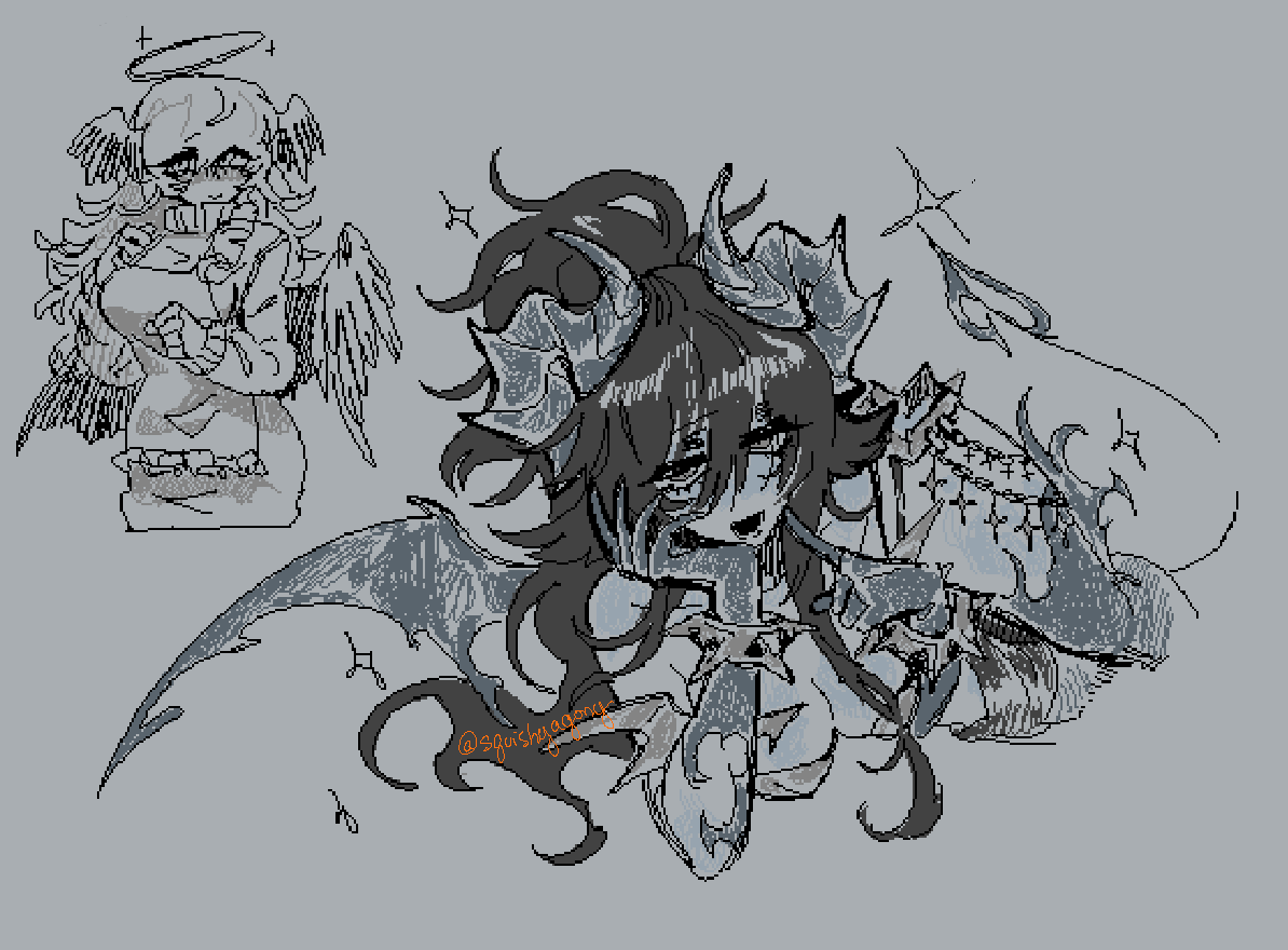 squishyagony's tweet photo. just more demon ladies
sorry about the garbage quality!!
maybe i will draw something more lewd soon https://t.co/qp8mzkY8wd