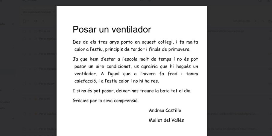 Una abraçada a tots els qui em vau conèixer quan tenia 10 anys🫂

1) treball en grup per a l'endemà i no m'havien enviat les seves parts
2) feia calor a classe i volíem un ventilador

Era horrible, ho sé i ho sento❤️‍🩹