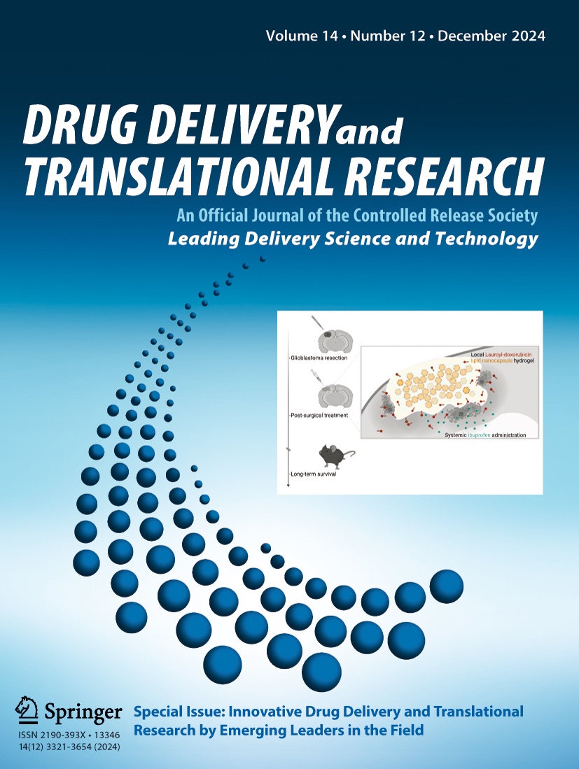 Drug Delivery and Translational Research (@ddtremedia) on Twitter photo Check out the December 2024 Issue of
<a href="/DDTReMedia/">Drug Delivery and Translational Research</a> (EiC @MariaJ_Alonso), an official journal of <a href="/CRSScience/">Controlled Release Society</a>!
link.springer.com/journal/13346/β¦
<a href="/CRS_FG_BioEng/">CRS Focus Group-BioEng</a> <a href="/CRS_FG_Gene/">CRS Focus Group - Gene Delivery and Gene Editing</a> <a href="/CRS_FG_Immuno/">CRS Immuno Delivery</a> <a href="/CRS_FG_NANO/">CRS NANO</a> <a href="/CRS_FG_Ocular/">CRS Focus Group - Ocular Delivery</a> <a href="/CRS_FG_Oral/">CRS Oral Delivery Focus Group</a> <a href="/CRS_FG_SkinMuco/">CRS Focus Group - Skin and Mucosal Delivery</a> <a href="/CRS_FG_Nervous/">CRS Nervous System Delivery</a> <a href="/CRS_YSC/">Young Scientist Committee YSC-CRS</a> #DrugDelivery Check out the December 2024 Issue of
<a href="/DDTReMedia/">Drug Delivery and Translational Research</a> (EiC @MariaJ_Alonso), an official journal of <a href="/CRSScience/">Controlled Release Society</a>!
link.springer.com/journal/13346/β¦
<a href="/CRS_FG_BioEng/">CRS Focus Group-BioEng</a> <a href="/CRS_FG_Gene/">CRS Focus Group - Gene Delivery and Gene Editing</a> <a href="/CRS_FG_Immuno/">CRS Immuno Delivery</a> <a href="/CRS_FG_NANO/">CRS NANO</a> <a href="/CRS_FG_Ocular/">CRS Focus Group - Ocular Delivery</a> <a href="/CRS_FG_Oral/">CRS Oral Delivery Focus Group</a> <a href="/CRS_FG_SkinMuco/">CRS Focus Group - Skin and Mucosal Delivery</a> <a href="/CRS_FG_Nervous/">CRS Nervous System Delivery</a> <a href="/CRS_YSC/">Young Scientist Committee YSC-CRS</a> #DrugDelivery