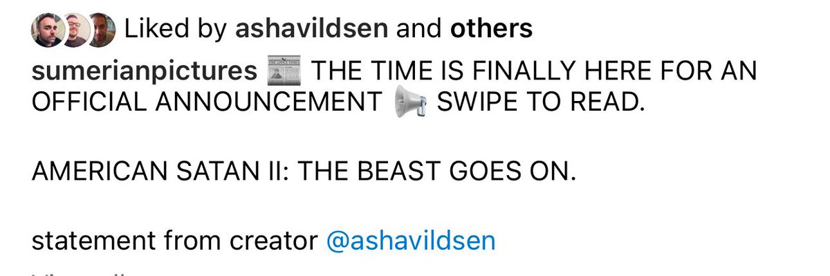 ParadiseCityFC's tweet photo. Here’s an announcement from @ashavildsen 

AMERICAN SATAN II: THE BEAST GOES ON https://t.co/tSCd0K3XFG