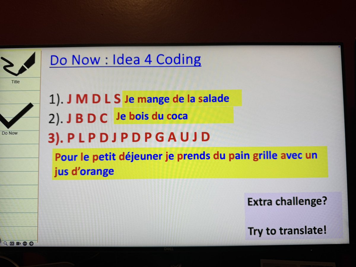 CristaHazell's tweet image. #donow coding shared in tonight’s @linguascope #showandtellwebinar shared by @sheldonschool ‘s Mark Lister #mfltwitterati #mflchat #langchat #edutwitter 💙♥️❤️😍