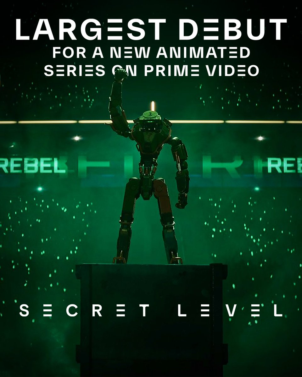 Two New Levels Unlocked – Largest Debut for a New Animated Series on Prime Video! (and guess what, there's a Season 2 of #SecretLevel!)