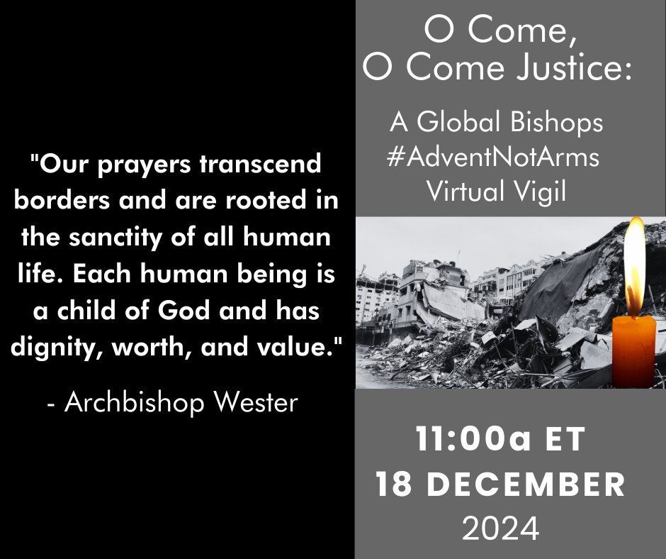 ChurchesforMEP's tweet photo. We invite you to a time of prayer and presence. Learn more about the speakers and register for the link to join tomorrow: https://t.co/ynxAEitBis

#Prayer #Vigil #AdventNotArms #Justice #Peace https://t.co/owcGaHMBwE