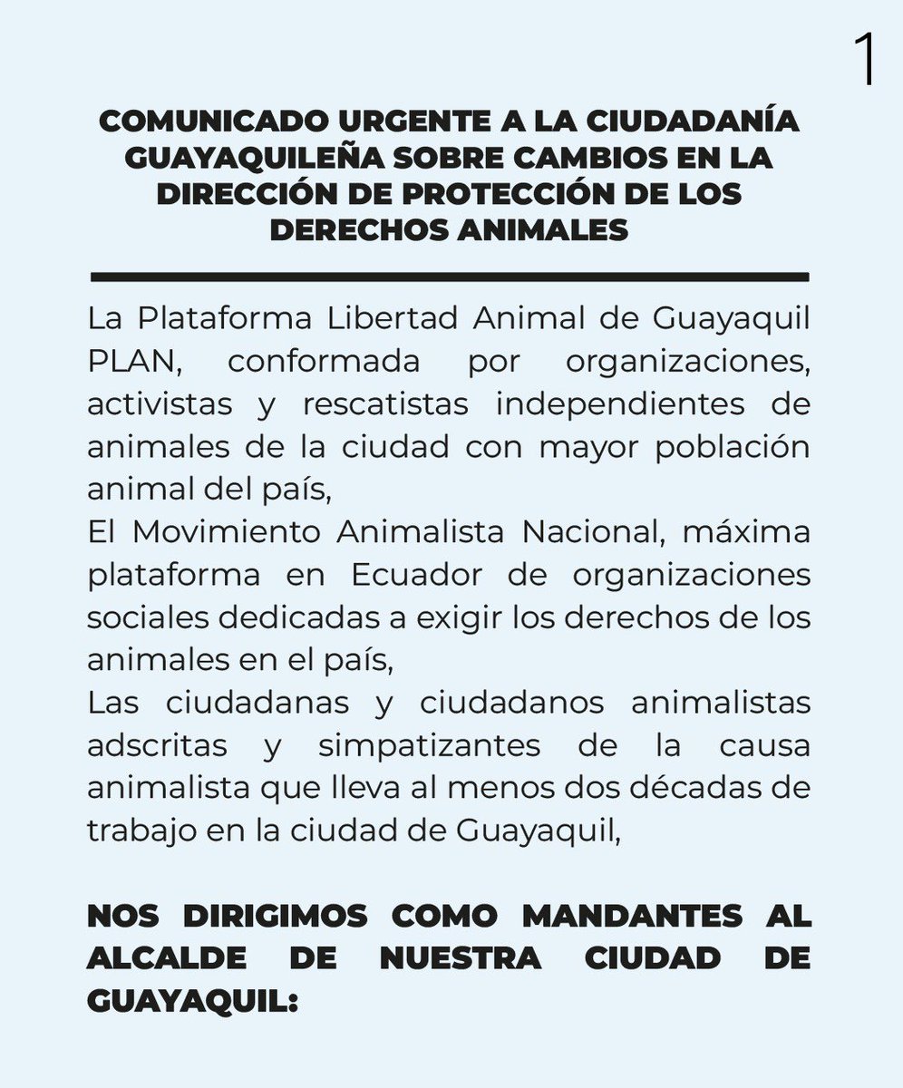 planlibertadgye's tweet photo. COMUNICADO urgente a la ciudadanía guayaquileña‼️🚨📣 https://t.co/1IZ6xJlNPK