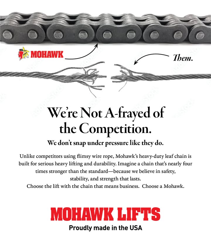 MohawkLifts1981's tweet photo. Mohawk’s heavy-duty leaf chain is built for serious heavy lifting and durability. Imagine a chain that’s nearly four times stronger than the standard 

#MohawkLifts #automotiveLifts  #QualityService #builttolast #madeinUSA https://t.co/k55yBKw8fD