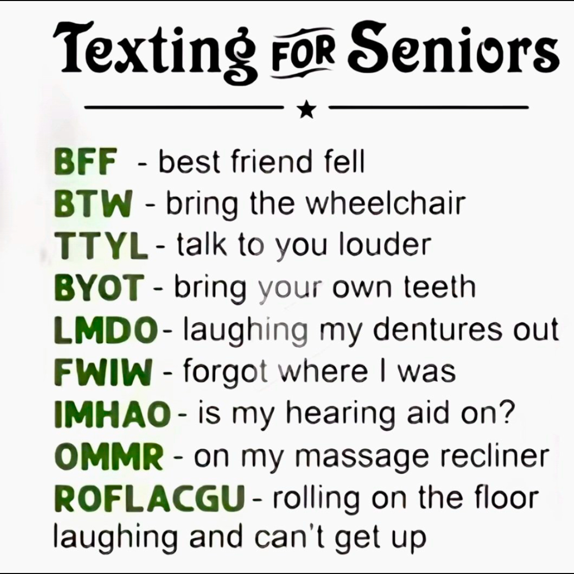 Texting for Seniors ☺️