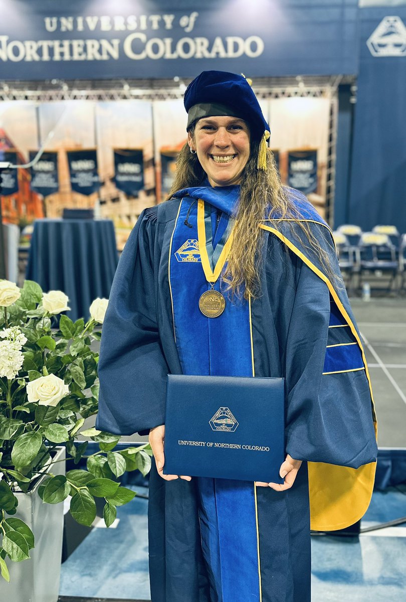 jennifermkrause's tweet image. Please help me congratulate Dr. Veronica Becerra for earning her PhD in Physical Education and Physical Activity Leadership! We are so proud of you! 🎉🎓🙌 @veropeteacher @UNCactiveschool @UNCphysed @UNC_Colorado @UNC_KiND