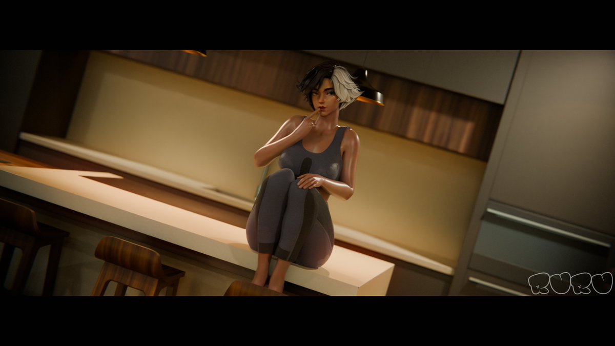 "Training at home!" (Luna Snow - Marvel Rivals) (7 Renders + Nud3 Alts on my P4-tr30n!)