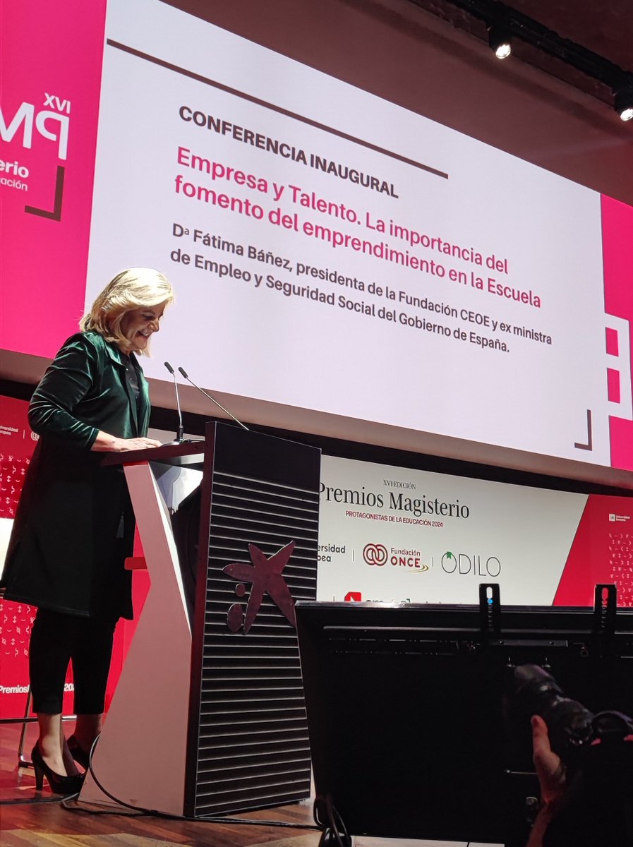 Magisnet's tweet image. @fatimaempleo y @Fundacion_Ceoe: &quot;El empleo empieza en las aulas, donde se adquieren las herramientas para adaptarse al mundo que nos rodea con más seguridad&quot;
#PME2024