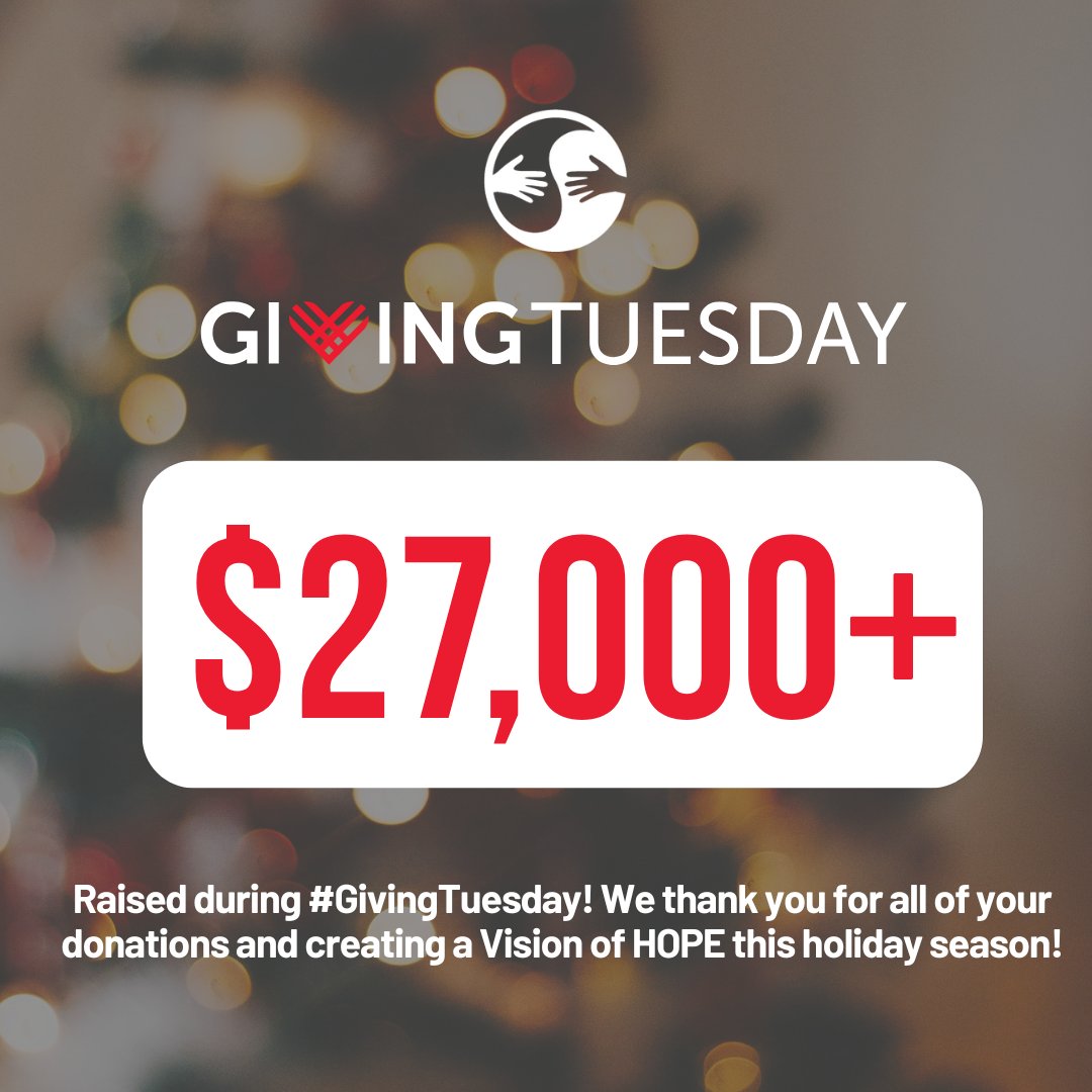 You helped create A Vision of HOPE by raising over $27,000 this #GivingTuesday!

We would like to thank those that donated to our organization and sincerely value your support and efforts in creating HOPE this holiday season!

#givingtuesdaydetroit #focushope #community #donate