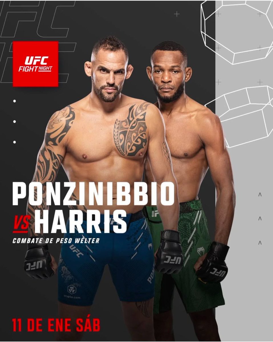 Dia 11th de janeiro tem Guerra 🔥vamos com tudo.

January 11th let’s go war nutrition is back. 🔥
#teamharris #ufcfightnight #lasvegas