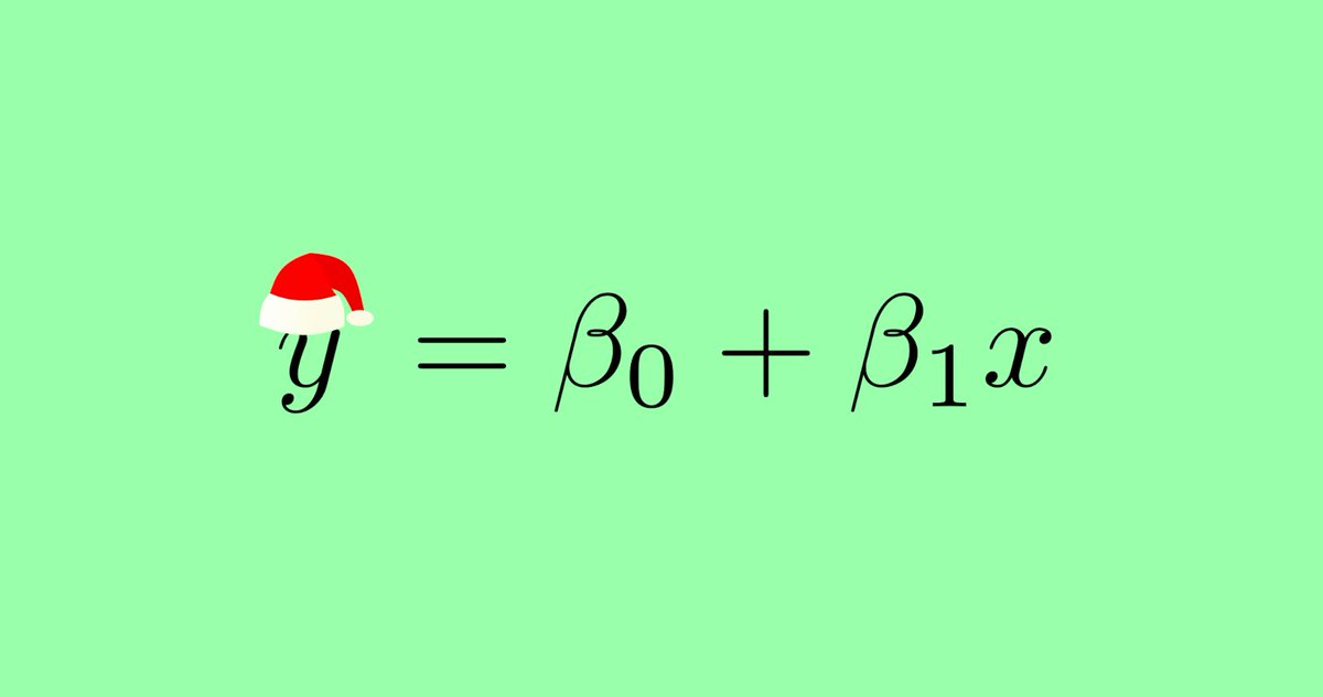 Put Santa hats on estimated quantities for Christmas.

\usepackage{realhats}
...
\hat[santa]{y} = \beta_0 + \beta_1 x