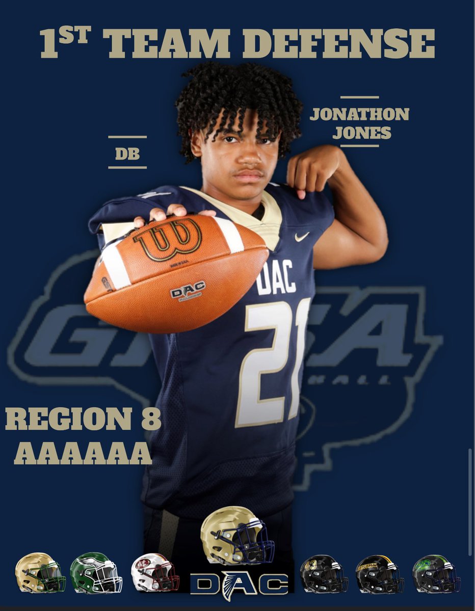 Dacula Football (@daculafb) on Twitter photo Congratulations to <a href="/3j_jones_/">Jonathan Jones Jr</a>
for Region 8 AAAAAA team honors.
<a href="/coachStan8/">Reggie Stancil</a> <a href="/EHill80/">Efrem Hill</a> <a href="/coachemupallday/">Coach Sessions</a> <a href="/DaculaAthletics/">Dacula HS Athletics</a> <a href="/daculatdownclub/">Dacula Touchdown Club</a> <a href="/dhsFLW/">DHS Falcon Livewire</a> <a href="/DaculaHS/">Dacula High School</a> <a href="/OfficialGHSA/">GHSA</a> Congratulations to <a href="/3j_jones_/">Jonathan Jones Jr</a>
for Region 8 AAAAAA team honors.
<a href="/coachStan8/">Reggie Stancil</a> <a href="/EHill80/">Efrem Hill</a> <a href="/coachemupallday/">Coach Sessions</a> <a href="/DaculaAthletics/">Dacula HS Athletics</a> <a href="/daculatdownclub/">Dacula Touchdown Club</a> <a href="/dhsFLW/">DHS Falcon Livewire</a> <a href="/DaculaHS/">Dacula High School</a> <a href="/OfficialGHSA/">GHSA</a>