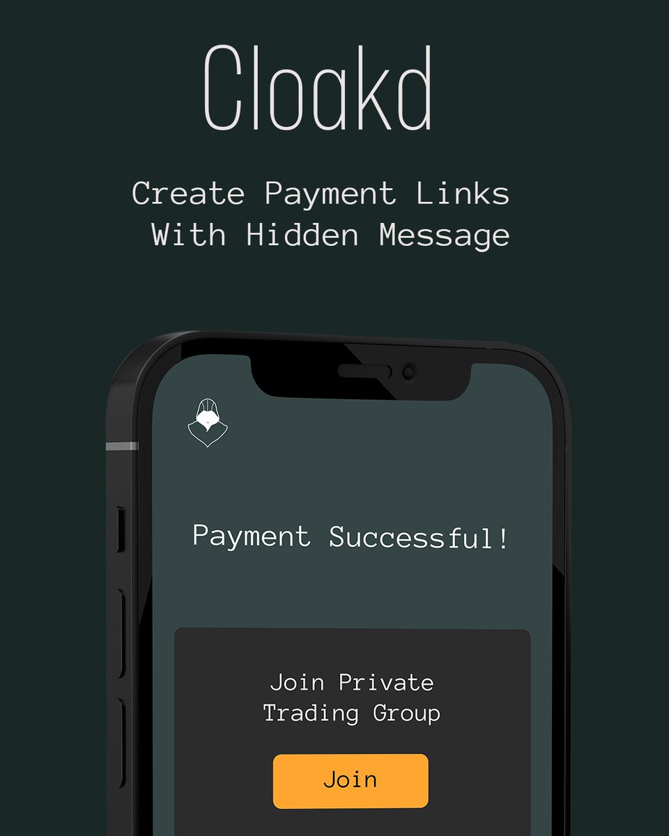 AiCloakd's tweet photo. Send crypto payment links with a hidden message.

The message will be displayed only after the payment is completed.

https://t.co/4FSNPadEEE 👀

#cryptocurrencynews #CryptoPayments #privacy #CryptoSignals  #cryptotrader #ta #privatechannel #cryptomarket #CryptoSecurity https://t.co/c3aREvlZzQ